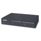 Gigabit Ethernet Switch Planet GSD-603F, 5-Port 10/100/1000T +1-Port 1000X SFP, Metal, External Power