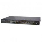 Managed Switches Planet GS-5220-16S8CR, L2+, 24-Port 100/1000X SFP with 8 Shared TP, with Hardware Layer3 IPv4/IPv6 Static Routing, W / 48V Redundant Power
