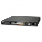 Managed Ultra PoE Gigabit Ethernet Switch Planet GS-4210-24UP4C, IPv6/IPv4, 24-Port + 4-Port Gigabit Combo TP/SFP (600W PoE budget, SNMPv3, 802.1Q VLAN, IGMP Snooping, SSL, SSH, ACL), 60W