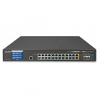 Managed Switch Planet GS-5220-24PL4XR, L2+/L4, 24-Port 10/100/1000T 802.3at PoE with 4 shared SFP + 4-Port 10G SFP+, with Hardware Layer3 IPv4/IPv6 Static Routing,  W / 48V Redundant Power (600W PoE Budget, ONVIF)