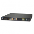 Managed Switch Planet GS-5220-16UP4S2X, L3, 16-Port 10/100/1000T 802.3bt PoE + 4-Port 100/1000X SFP + 2-Port 10G SFP+, 400W PoE Budget, 8-port 95W PoE++, 8-port 75W PoE++, ERPS Ring, ONVIF, Cybersecurity features, Hardware Layer3 OSPFv2 and IPv4/IPv6