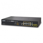 Managed Gigabit Ethernet Switch Planet GS-5220-8P2T2S, IPv4/IPv6, L2+/L4, 8-Port 802.3at High Power PoE + 2-Port 100/1000SFP + 2-Port 10/100/1000T RJ45 (240W)