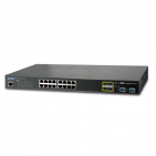 Managed Switch Planet GS-5220-16T4S2X, L3, 16-Port 10/100/1000T + 4-Port 100/1000X SFP + 2-Port 10G SFP+, Hardware Layer3 OSPFv2 and IPv4/IPv6 Static Routing, ERPS Ring, Cybersecurity features