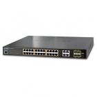 Managed Gigabit Ethernet Switch Planet GS-4210-24PL4C, IPv6/IPv4, 24-Port 802.3at POE+, + 4-Port Gigabit Combo TP/SFP (440W)