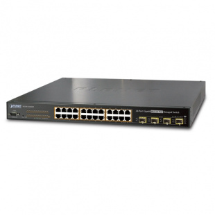 Managed Gigabit Ethernet Switch Planet WGSW-24040HP, IPv6, L2+/L4, 24-Port 802.3at PoE+, + 4-Port Shared SFP (220W) фото 370