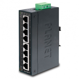 Industrial Gigabit Ethernet Switch Planet IGS-801T, IP30, 8-Port, Slim type, -40 to 75 degree C фото 791