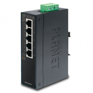 Industrial Gigabit Ethernet Switch Planet IGS-501T, IP30, 5-Port, Slim type, -40 to 75 degree C фото 790