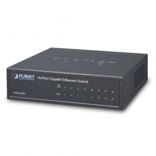 Gigabit Ethernet Switch Planet GSD-1603, 16-Port 10/100/1000Mbps, Metal Case, External Power фото 447