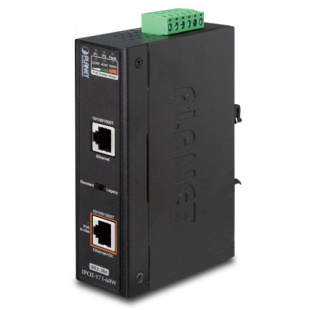 Industrial Ultra PoE Injector Planet IPOE-171-95W, IP30, Single-Port 10/100/1000Mbps 802.3bt, 95 Watts, PoH, Legacy mode support, PoE Usage LED, -40 to 75 C, 24V DC power boost фото 907