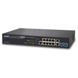 Managed Switch Planet GS-5220-8P2T2X, L3, 8-Port 10/100/1000T 802.3at PoE + 2-Port 10/100/1000T + 2-Port 10G SFP+, Hardware Layer3 OSPFv2 and IPv4/IPv6 Static Routing (240W PoE Budget, ONVIF, ERPS Ring, Cybersecurity features) фото 405