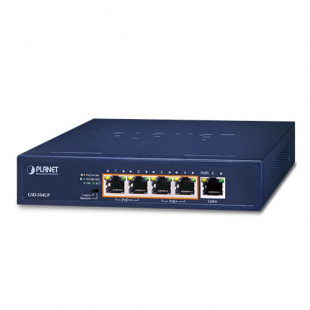Gigabit Desktop Switch Planet GSD-504UP, 2-Port 10/100/1000T 802.3bt PoE + 2-Port 10/100/1000T 802.3at PoE + 1-Port, 120W PoE Budget, BT/Legacy mode support фото 854