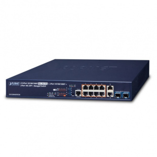 Managed Switch Planet GS-5220-8UP2T2X, L3, 8-Port 10/100/1000T 75W 802.3bt PoE + 2-Port 10/100/1000T + 2-Port 10G SFP+, 240W PoE Budget, ERPS Ring, ONVIF, Cybersecurity features, Hardware Layer3 OSPFv2 and IPv4/IPv6 Static Routing фото 406