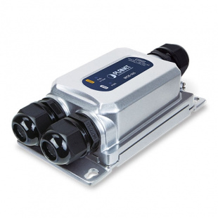 Industrial PoE++ Injector Planet IPOE-175, IP67-rated, 1-Port 60W 802.3bt, 24~56V power boost, -40~75 degrees C, IK10 impact protection, 3 x waterproof cable glands included фото 901