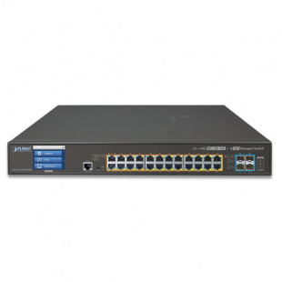 Managed Switch Planet GS-5220-24UP4XV, L3 24-Port 10/100/1000T 75W Ultra PoE + 4-Port 10G SFP+ with Color LCD Touch Screen (400W PoE Budget, ERPS Ring, ONVIF, Cybersecurity features, Hardware Layer3 OSPFv2 and IPv4/IPv6 Static Routing) фото 397