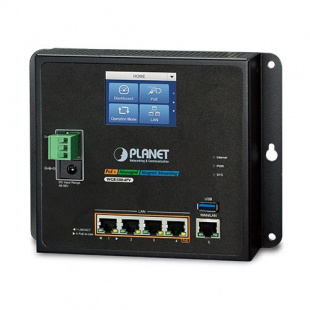 Industrial Wall-mount Gigabit Router Planet WGR-500-4PV, IP30 with 4-Port 802.3at PoE+ and LCD Touch Screen (120W PoE Budget, dual power input on 48-56VDC terminal block and power jack, -10~60 degrees C, Hardware NAT, IPv6) фото 818