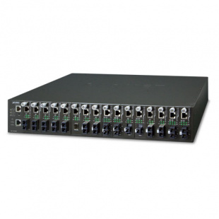 SNMP Managed Media Converter Chassis Planet MC-1610MR48 with redundant power option, 16-slot, 19", -48VDC фото 595