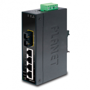Industrial Ethernet Switch Planet ISW-511S15, IP30, 4-Port + 1-Port 100Base-FX (15KM), Slim Type, -10 - 60 C фото 761