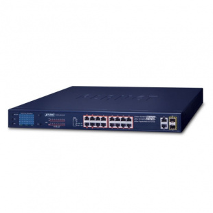 Ethernet Switch Planet FGSW-2022VHP, 12-Port 10/100TX 802.3at PoE + 4-Port 10/100TX 802.3bt PoE + 2-Port Gigabit TP + 2-Port SFP with LCD Management (300W PoE Budget, Standard/VLAN/Extend mode, PoE Budget, bandwidth control, PD alive check setup фото 422