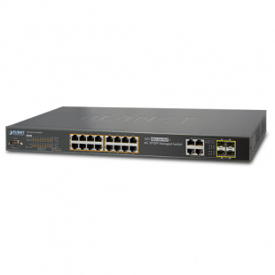 Managed Gigabit Ethernet Switch Planet WGSW-20160HP, IPv6, 16-Port 802.3at PoE + 4-Port SFP (230W) фото 369