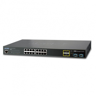Managed Switch Planet GS-5220-16T4S2X, L3, 16-Port 10/100/1000T + 4-Port 100/1000X SFP + 2-Port 10G SFP+, Hardware Layer3 OSPFv2 and IPv4/IPv6 Static Routing, ERPS Ring, Cybersecurity features фото 384
