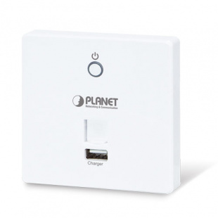 Wireless Access Point Planet WDAP-W750E, 750Mbps, 802.11ac, Dual Band In-wall, w/ USB Charger, 802.3af/at PoE PD, 10/100TX LAN, 802.1Q VLAN, supports Smart AP controller, EU Type фото 699