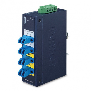 Industrial 2-channel Optical Fiber Bypass Switch Planet IFB-244-MLC, w / 4 x LC multimode, (-40~75 C, dual 9~48V DC/24V AC) фото 747