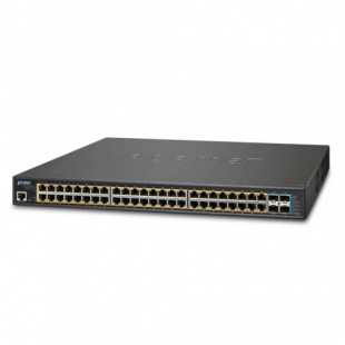 Managed Switch Planet GS-5220-48P4X, L3, 48-Port 10/100/1000T 802.3at PoE + 4-Port 10G SFP+, 400W PoE Budget, ONVIF, ERPS Ring, Cybersecurity features Hardware Layer 3 OSPFv2 and IPv4/IPv6 Static Routing фото 918